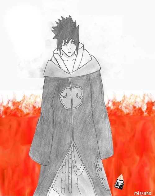 Akatsuki Sasuke-smutný obrázek :(